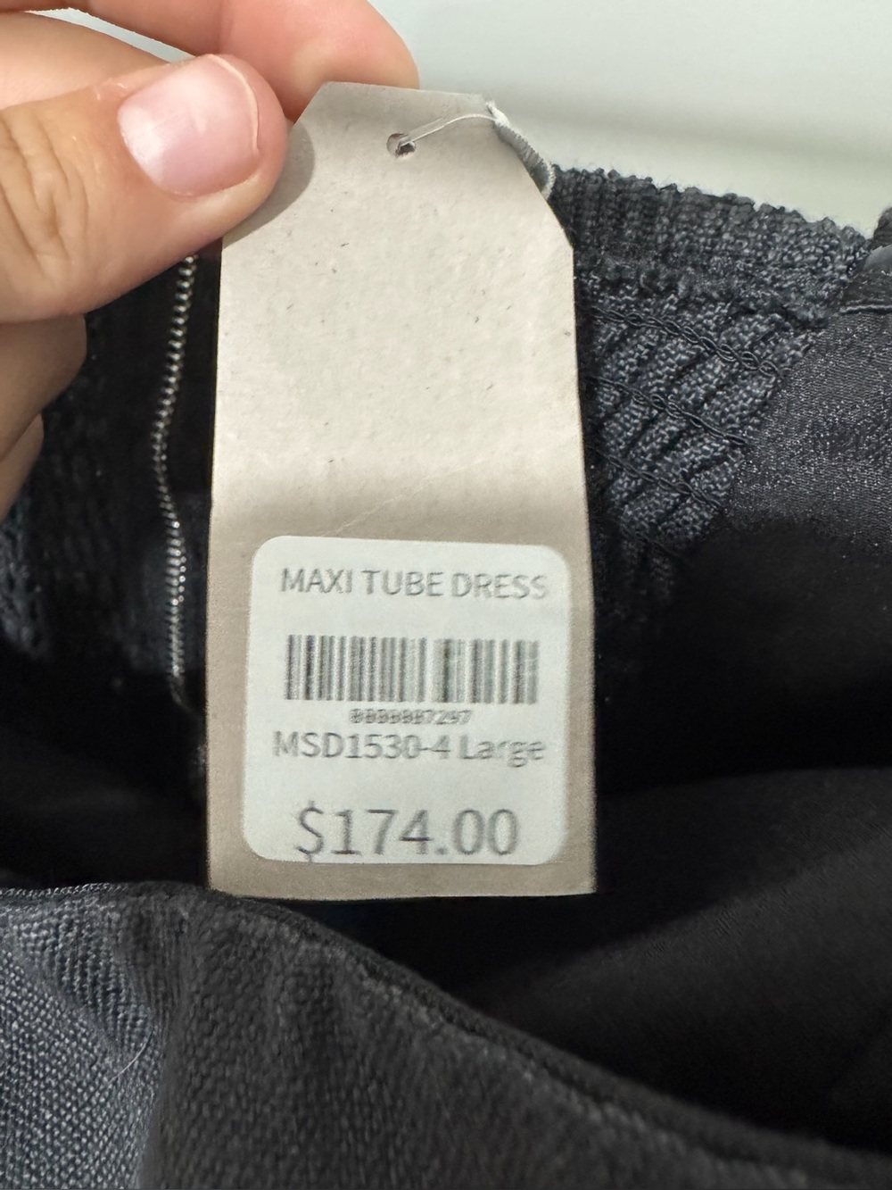 NWT Mulla Denim 3D Rosette Strapless Maxi Dress L - Picture 9 of 11